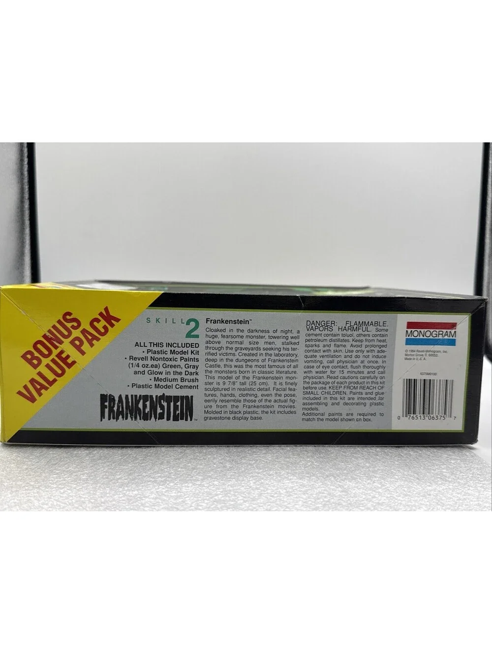Frankenstein 1:8 Model Kit MONOGRAM 1994 NEW 6375 Revell Glow In The Dark *READ*